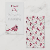 Carte D'accompagnement Demande de réservation de Baby shower d'oiseaux ca (Devant / Derrière)