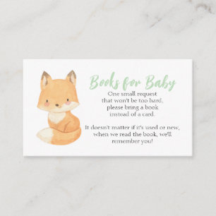 Carte D'accompagnement Demande de réservation de Baby shower Fox