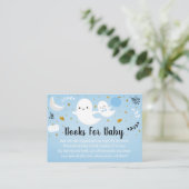 Carte D'accompagnement Demande de réservation de Baby shower Little Boo B (Debout devant)