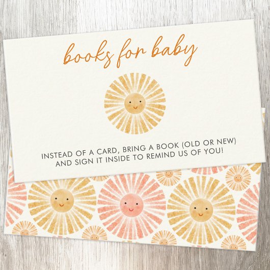 Carte D'accompagnement Demande de réservation de Baby shower Little Sunsh