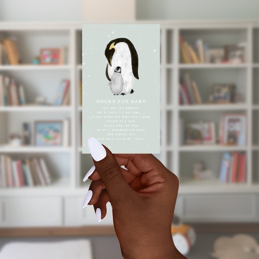 Carte D'accompagnement Demande de réservation de Baby shower Mama Penguin