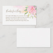 Carte D'accompagnement Demande de réservation de Baby shower rose d'aquar (Devant / Derrière)