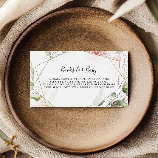 Carte D'accompagnement Demande de réservation de Baby shower vert d'or gé