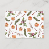 Carte D'accompagnement Demande de réservation de Baby showers d'hiver (Dos)