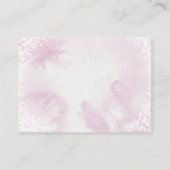 Carte D'accompagnement Demande de réservation de Baby showers roses d'hiv (Dos)