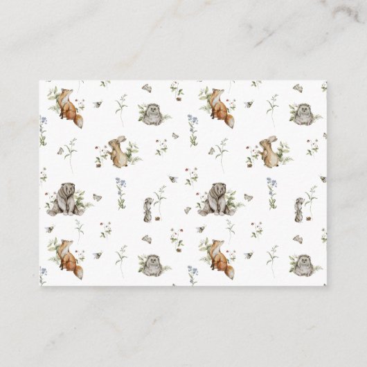 Carte D'accompagnement Demande de réservation de bébé d'été de fraise fle (Dos)