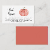 Carte D'accompagnement Demande de réservation de Citrouille rose aquarell (Devant / Derrière)