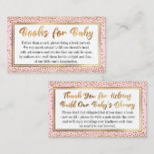 Carte D'accompagnement Demande de réservation de Confetti rose et or (Devant / Derrière)