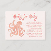 Carte D'accompagnement Demande de réservation de pieuvre rose (Devant)