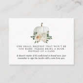 Carte D'accompagnement Demande de réservation de thème Citrouille blanc (Devant)