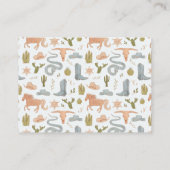 Carte D'accompagnement Demande de réservation de thème Cowboy (Dos)