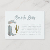 Carte D'accompagnement Demande de réservation de thème Cowboy (Devant)