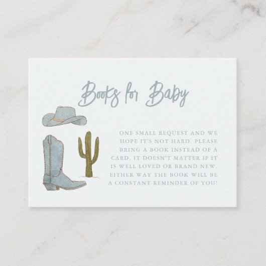 Carte D'accompagnement Demande de réservation de thème Cowboy (Devant)