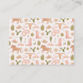 Carte D'accompagnement Demande de réservation de thème pour fille (Dos)