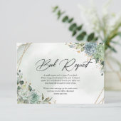 Carte D'accompagnement Demande de réservation d'eucalyptus vert printemps (Debout devant)