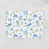 Carte D'accompagnement Demande de réservation d'octopus bleus (Dos)