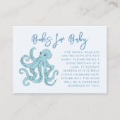 Carte D'accompagnement Demande de réservation d'octopus bleus (Devant)