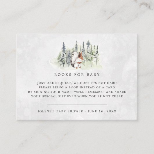 Carte D'accompagnement Demande de réservation | Écureuil forestier (Devant)