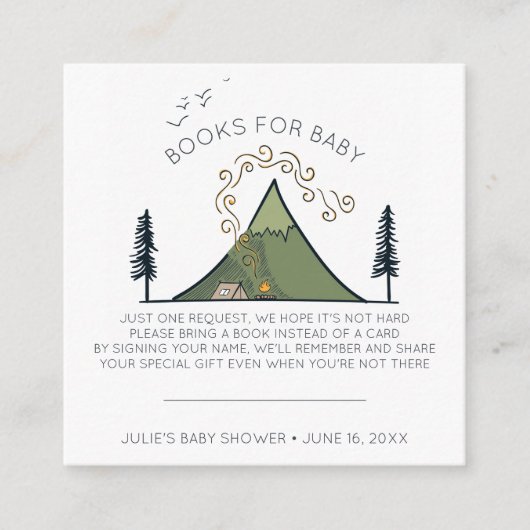 Carte D'accompagnement Demande de réservation | L'aventure commence Baby  (Devant)