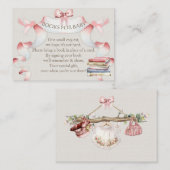 Carte D'accompagnement Demande de réservation ligne de vêtements fille ro (Devant / Derrière)