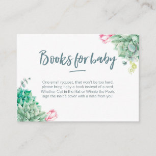 Carte D'accompagnement Demande de réservation Livres baby showers pour