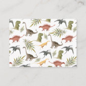 Carte D'accompagnement Demande de réservation | Petit Baby shower Dinosau (Dos)