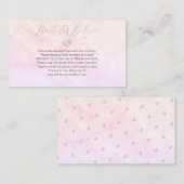 Carte D'accompagnement Demande de réservation PixDezines, Coeur Bleu+Marb (Devant / Derrière)