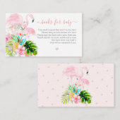 Carte D'accompagnement Demande de réservation PixDezines, Flamants roses  (Devant / Derrière)