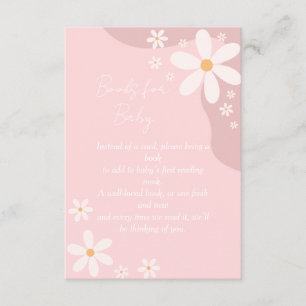 Carte D'accompagnement Demande de réservation Poem Baby shower rose Boho