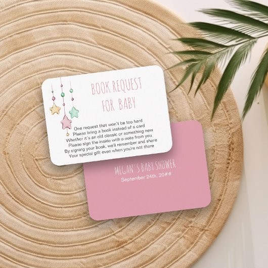 Carte D'accompagnement Demande de réservation Poème bébé Étoiles de pépin
