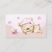 Carte D'accompagnement Demande de réservation pour Baby shower bébé fille (Dos)