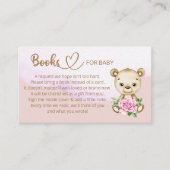 Carte D'accompagnement Demande de réservation pour Baby shower bébé fille (Devant)