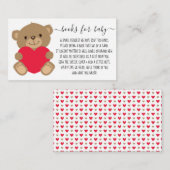 Carte D'accompagnement Demande de réservation pour Baby shower Teddy Bear (Devant / Derrière)
