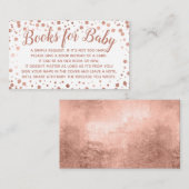 Carte D'accompagnement Demande de réservation pour bébé Rose Gold Shower  (Devant / Derrière)