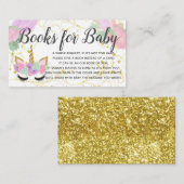 Carte D'accompagnement Demande de réservation pour bébé Unicorn Shower In (Devant / Derrière)