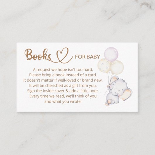 Carte D'accompagnement Demande de réservation pour le Baby shower bébé él (Devant)