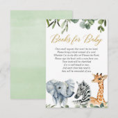 Carte D'accompagnement Demande de réservation Safari, zoo jungle animaux  (Devant / Derrière)