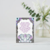 Carte D'accompagnement Demande de réservation Twins Eléphants Douche Viol (Debout devant)