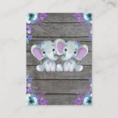 Carte D'accompagnement Demande de réservation Twins Eléphants Douche Viol (Dos)