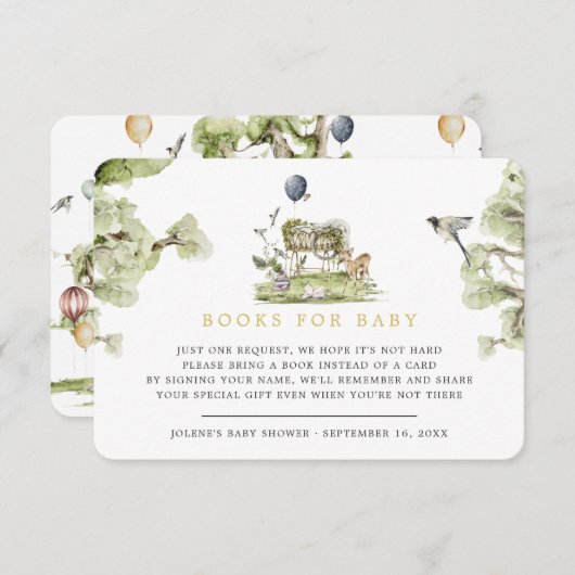 Carte D'accompagnement Demande de réservation | Woodland Circus Baby Anim (Devant / Derrière)