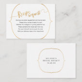 Carte D'accompagnement Demande simple de recette or blanc (Devant / Derrière)