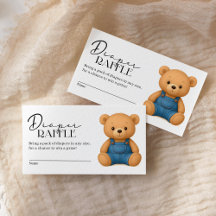Denim Blue Jean Baby shower Déchets Raffle