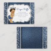 Carte D'accompagnement Dénim et Diamond Girls Diaper Raffle Tickets (Devant / Derrière)