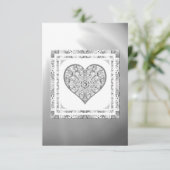 Carte D'accompagnement Dentelle Céramique gris (Debout devant)