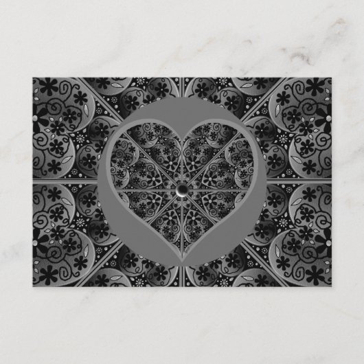 Carte D'accompagnement Dentelle en céramique Noir (Devant)