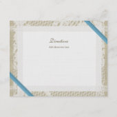 Carte D'accompagnement Dentelle et Burlap bleu (Dos)