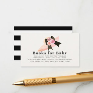 Carte D'accompagnement Derby Style Big Rose Casquette Livres Roses pour b