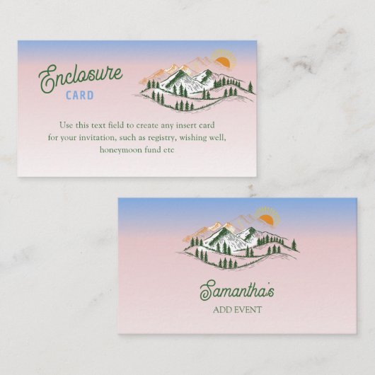 Carte D'accompagnement Dernier Toast Sur La Pente Ski Hiver BACH Week-end (Devant / Derrière)