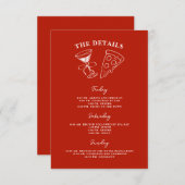 Carte D'accompagnement Dernière tranche rouge de la célibataire à vie (Devant / Derrière)