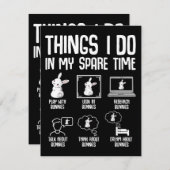 Carte D'accompagnement Des Choses Que Je Fais Dans Mon Lapin Lapin De Tem (Devant / Derrière)